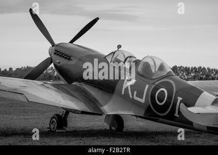 Spitfire in Goodwood für die Battle of Britain Überflug Stockfoto