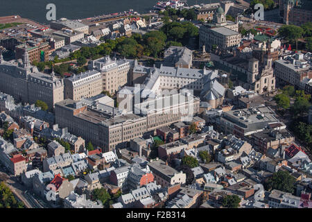 Seminaire de Quebec ist in der Altstadt von Quebec Bezirk von Quebec City in diesem Luftbild abgebildet. Stockfoto