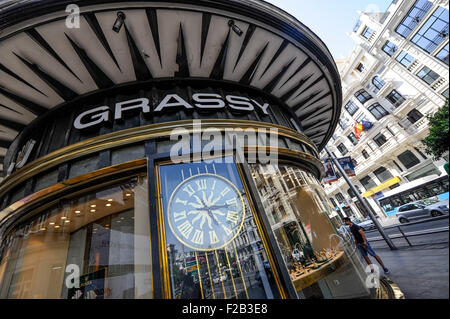 Grasbewachsenen Gebäude Edificio Grassy Stockfoto