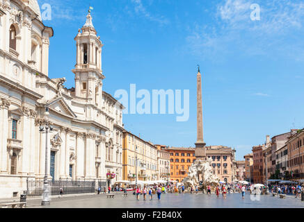 Sant'Agnese in Agone Kirche in Piazza Navona-Rom Italien Roma Lazio Italien EU-Europa Stockfoto