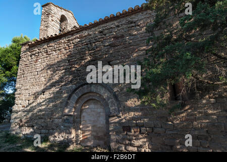 Mare de Deu del Castell Kapelle, Balsareny Burg. Balsareny. Stockfoto