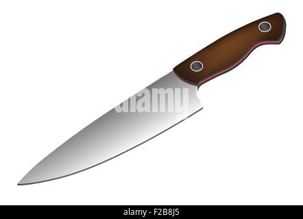 realistische Küche-Messer-Vektor-illustration Stockfoto
