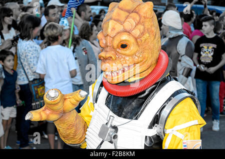 VII Trainingstag der spanischen Garnison 501st Legion, - StarWars-. Unbekannter Mann verkleidet von - Bossk- Stockfoto