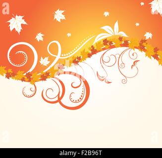 Herbst Blumen Hintergrund Stock Vektor