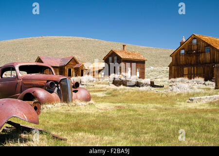 Malerische Aussicht auf Bodie State Historic Park, eine gold-Mining-Geisterstadt in Kalifornien, USA Stockfoto