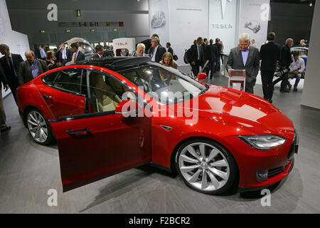 sieht man weiter auf der 66. internationalen Motor Show IAA 2015 (Internationale Automobil Ausstellung, IAA) in Frankfurt/Main, Deutschland Stockfoto