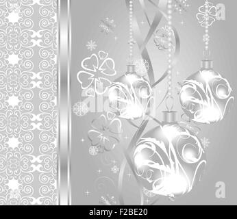 elegante Weihnachten Hintergrund mit Christbaumkugeln Stock Vektor