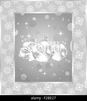 Weihnachtskugeln auf Schneeflocken Hintergrund festlegen Stock Vektor