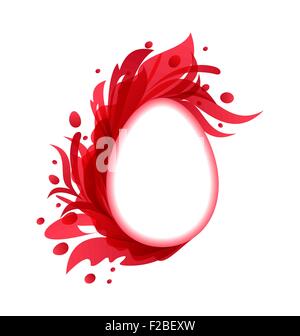 Ostern gedeihen Ei im transparenten Grunge-Stil Stock Vektor