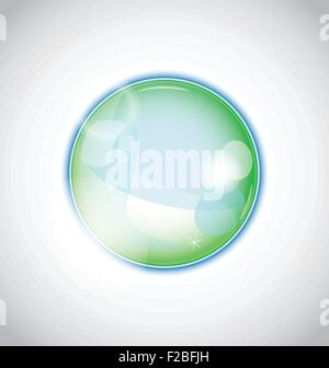 Perle Blase (Kugel) isoliert auf weißem Hintergrund Stock Vektor