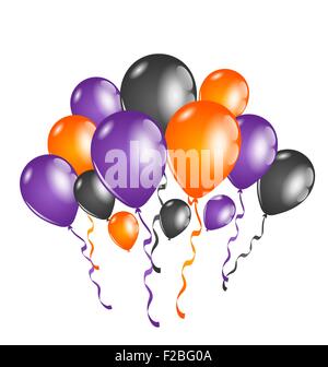 Eingestellt von bunten Luftballons für Halloween-party Stock Vektor