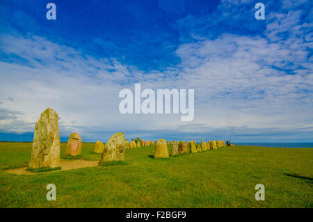 Ales Steinen in Skane, Schweden Stockfoto