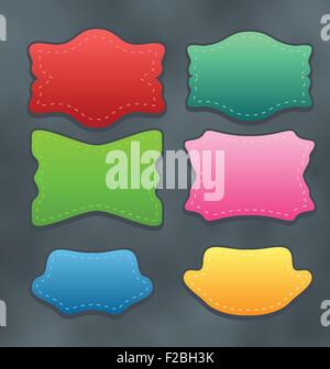 Set bunte Variationsbezeichnungen oder Rabatt Stock Vektor