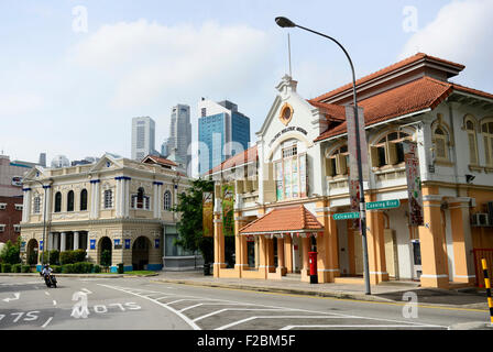 Das schöne Gebäude, das Singapore Philatelie Museum. Stockfoto