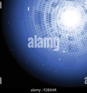 Blaue Technologie Hintergrund mit Sechseck-Textur. Vektor-design Stock Vektor