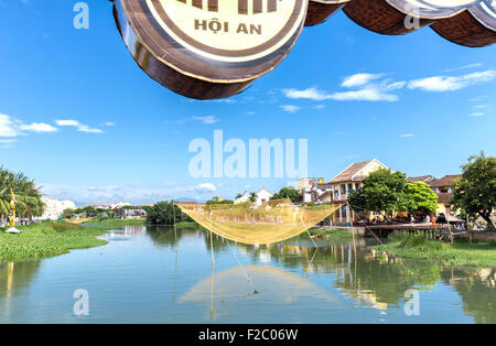 Aufzug Netz net in Hoi an einer antiken Stadt Stockfoto