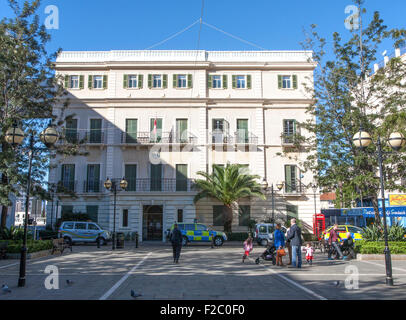 Rathaus, John Mackintosh Square, Gibraltar, britische Terroritory in Südeuropa Stockfoto