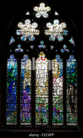 Das Ostfenster, St. John the Baptist Church, Hugglescote, Leicestershire, England, Vereinigtes Königreich Stockfoto