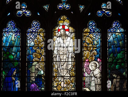 Das Ostfenster, St. John the Baptist Church, Hugglescote, Leicestershire, England, Vereinigtes Königreich Stockfoto