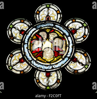 Glasmalerei in St. John the Baptist Church, Hugglescote, Leicestershire, England, UK Stockfoto