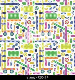 Nahtloser Vektor Hintergrund gemacht USSR Baby Block Details Stock Vektor