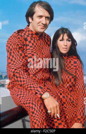 SONNY und CHER U.S. vocal Duo über 1966. Fotopresse Combi Stockfoto