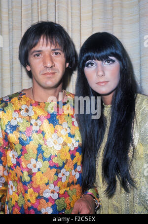 SONNY und CHER U.S. vocal Duo über 1966 Stockfoto