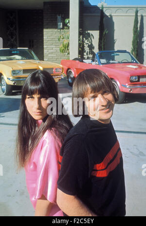 SONNY und CHER U.S. vocal Duo über 1966 Stockfoto