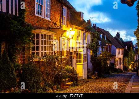 Periode Häuser In Mermaid Street, Rye, Sussex, Großbritannien Stockfoto