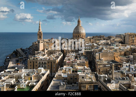 Malta, Valletta 29. Dezember, 2014Late Morgen Blick auf Valletta, der Hauptstadt der Republik Malta. Stockfoto