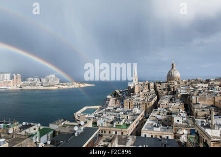 Malta, Valletta 29. Dezember, 2014Late Morgen Blick auf Valletta, der Hauptstadt der Republik Malta. Stockfoto