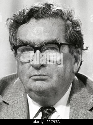 Denis Healey Winston Lord Healey britische Labour-Politiker 1984 Bild. Stockfoto