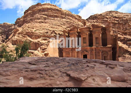 Das Kloster von Petra, Jordanien Stockfoto