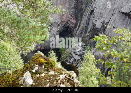 Stillgelegten Steinbruch in der Nähe von Holme Fell, kleine Langdale, Nationalpark Lake District, Cumbria, England, Großbritannien, UK Stockfoto