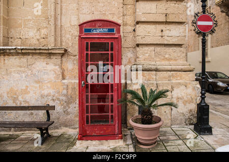 1. Januar 2015 In den renovierten Straßen von Birgu, Teil der drei Städte und die ersten Captal Malta vor Valletta Malta. Stockfoto