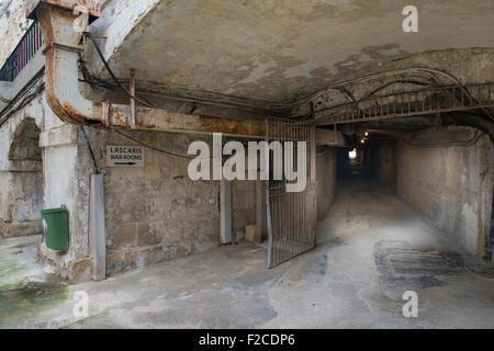 Malta, 2. Januar 2015 auf dem Weg zu den Lascaris War Rooms, Verbündete Betrieb hq während des 2. Weltkrieges.  Foto Kees Metselaar Stockfoto