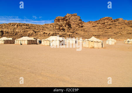 Camp in der Wüste Wadi Rum Stockfoto