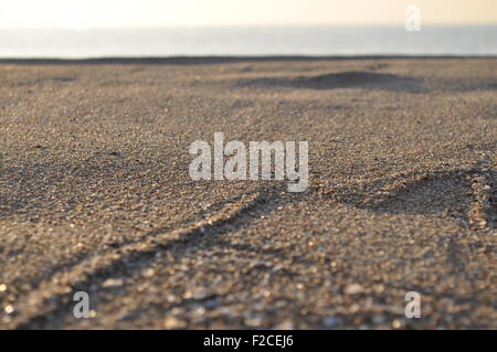 Weichen Sand am Strand von Barcelona Stockfoto