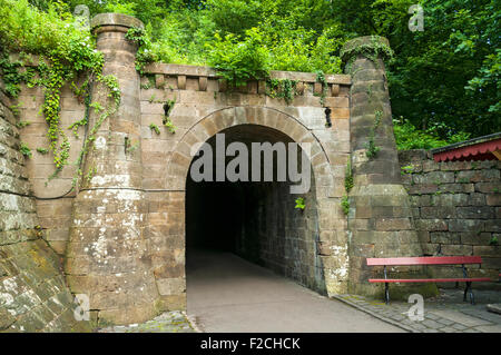 Tunnel, gebaut von George Stephenson in 1833-5, bei Grosmont auf der North Yorkshire Moors Railway, Yorkshire, England, UK Stockfoto