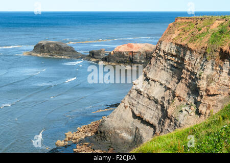 Gegen Nab, in der Nähe von Whitby, Yorkshire, England, UK.  Vom Küstenweg Cleveland Art und Weise. Stockfoto