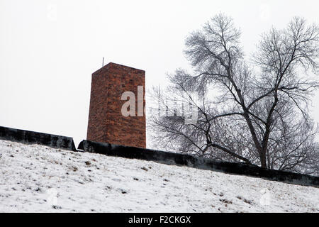 Kamin des Krematoriums Auschwitz ich ehemalige Konzentrationslager Auschwitz Polen Stockfoto