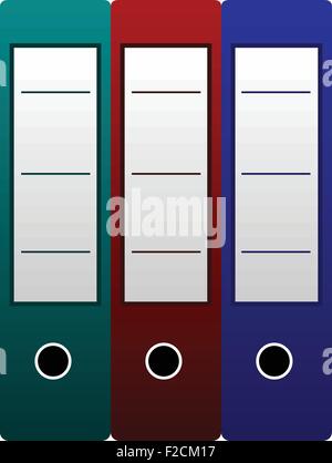 Drei Office-Ordner Stock Vektor