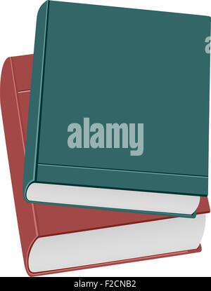 Ralistic Abbildung zwei Bücher Stock Vektor