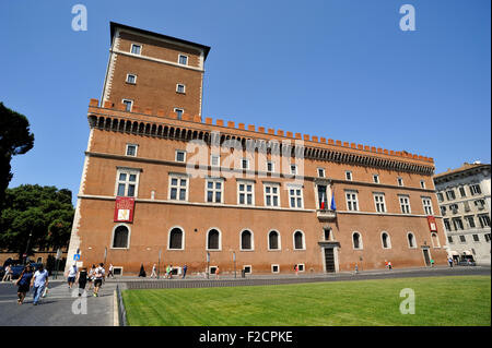 Italien, Rom, Piazza Venezia, Palazzo Venezia Stockfoto