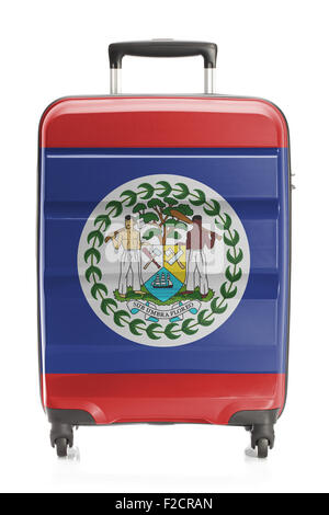 Koffer, lackiert in Nationalflagge Serie - Belize Stockfoto