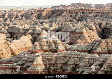 Ein Blick in die Badlands National Park, South Dakota. Stockfoto