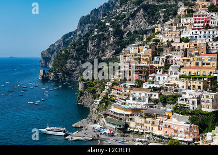 Die charmante Küstenstadt resort Dorf von Positano, Amalfi Küste, Italien Stockfoto