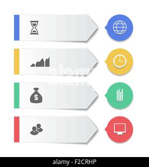 Moderne Business-Banner mit Infografik Icons Set Stock Vektor