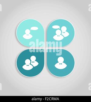 Modernes Design Banner mit Info grafische Symbole, sozialen Thema Stock Vektor