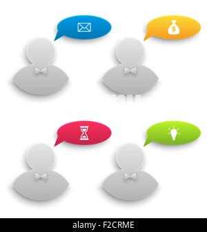 Eingestellte Menschen Symbole mit Infografik Elemente Stock Vektor